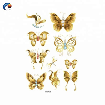 Gold und CMYK Schmetterling schöne Tattoo